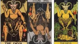 Tường giải Tarot – lá bài The Devil (15) – sự bó buộc, giới hạn, tiêu cực